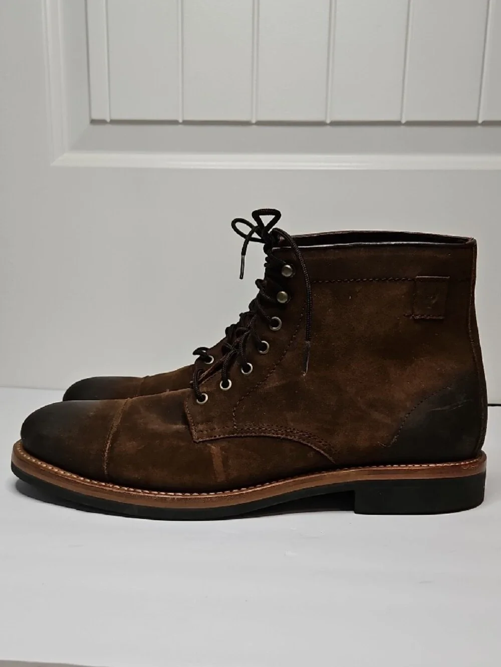 Trask Leather Lace-Up Boots